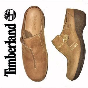 TIMBERLAND tan suede Overton Comforia mules